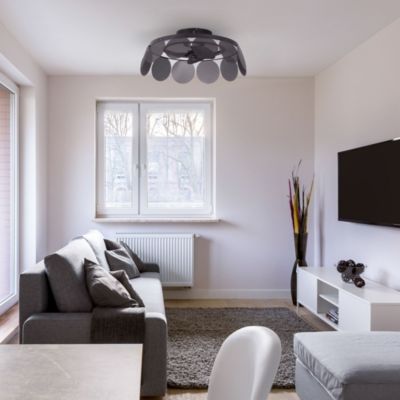 Forlight CIL Ventilateur de plafond LED 3 pales Noir 2700-6000K, IP44 ...