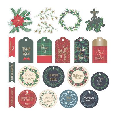 Formes en papier Merry Christmas