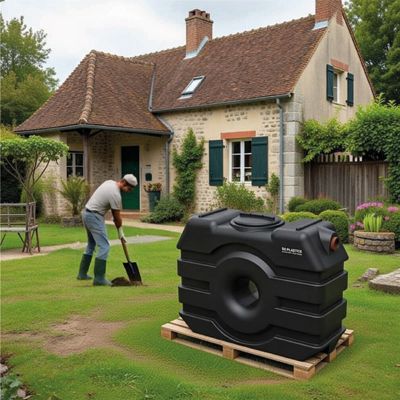 Fosse Septique Rectangulaire A Enterrer 1500 Litres DS Eau Pour 4 Personnes