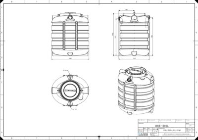 Fosse Septique Ronde 1500 Litres Renforts Circulaires DS Eau Pour 4 personnes