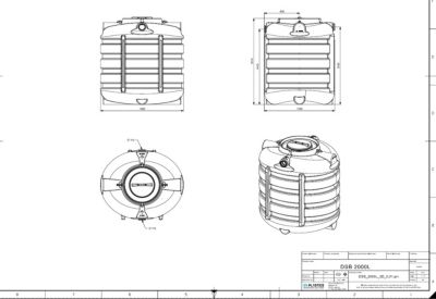 Fosse Septique Ronde 2000 Litres Renforts Circulaires DS Eau Pour 5 personnes