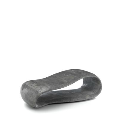 Foulard Table Basse (123X60X34H) En Pierre Fossile Grise