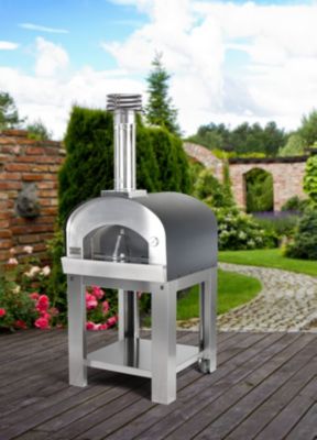 FOUR A BOIS VINCENZO AVEC CHARIOT INOX EASY GARDEN