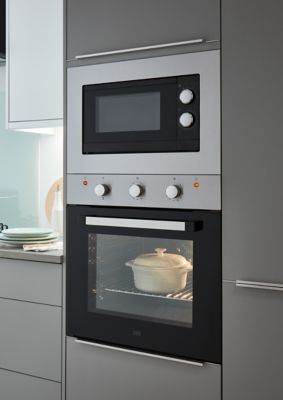 Four à chaleur tournante 60L Cooke & Lewis CLCSB60, gris inox