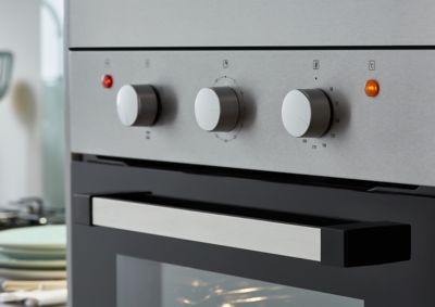 Four à chaleur tournante 60L Cooke & Lewis CLCSB60, gris inox