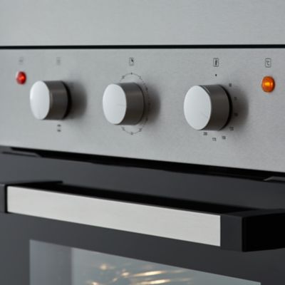 Four à chaleur tournante 60L Cooke & Lewis CLCSB60, gris inox