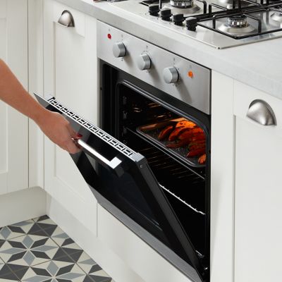 Four à chaleur tournante 60L Cooke & Lewis CLCSB60, gris inox