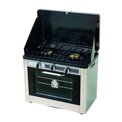 Four Combiné 25L  Réchaud à Gaz 2 Feux Camping INCASA