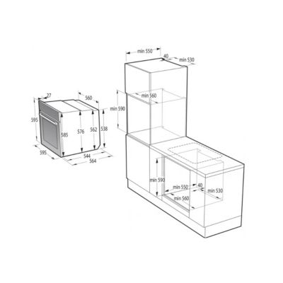 Four intégrable 77l 60cm pyrolyse inox Hisense BI64211EPX