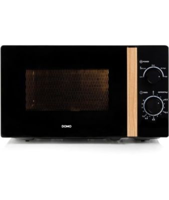 Four micro-ondes  DO2820 - 20L - 700W - Minuterie 35mn - Fonction décongélation - L44 x P35,8 x H 25,8 cm - Noir finition bois