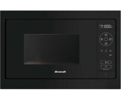 Four micro-ondes encastrable BRANDT BMS7120B - 26L - 900W - Noir
