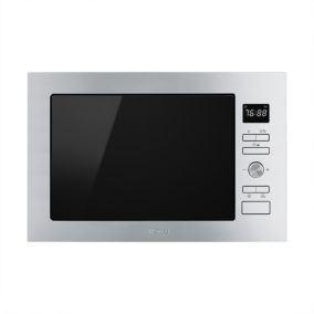 Four micro-ondes encastrable Elementi 26L FMI425X Smeg verre noir