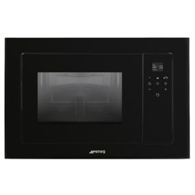 Four micro-ondes encastrable Linéa 20L FMI120B3 Smeg verre noir