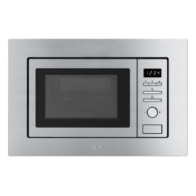 Four micro-ondes encastrable Universel 21L FMI020X Smeg inox