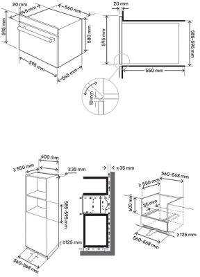 Four multifonction avec micro-ondes GoodHome GHOM71 71L