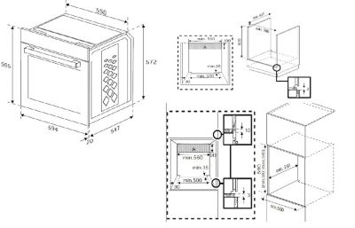 Four multifonctions nettoyage pyrolyse Beko BBIM11300XFP 72L inox