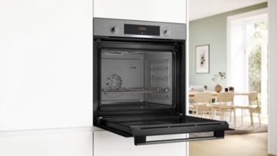 Four multifonctions nettoyage pyrolyse EcoClean Bosch HBA553BR3F 71L noir