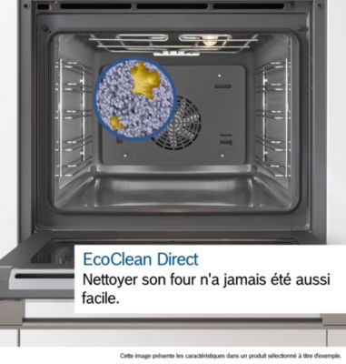 Four multifonctions nettoyage pyrolyse EcoClean Bosch HBA553BR3F 71L noir