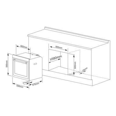 Four multifonctions nettoyage pyrolyse GoodHome N5P90E6 70L noir
