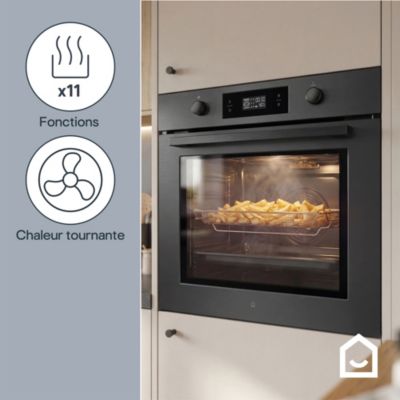 Four multifonctions nettoyage vapeur GoodHome N5M90E6B 70L noir