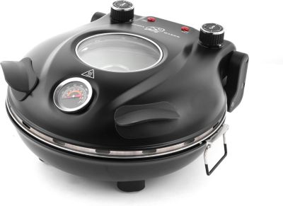 Four à pizza 1200W avec pierre céramique et thermostat réglable noir