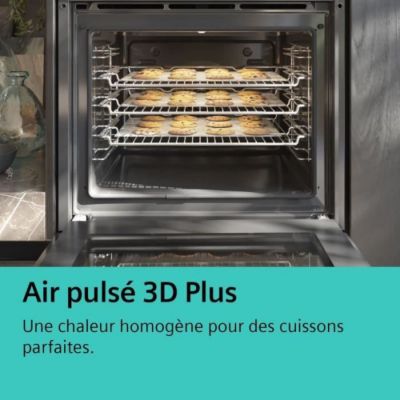 Four pyrolyse - SIEMENS IQ300 - HB574ABR3F - Noir - 7 modes de cuisson - 59,5 x 59,4 x 54,8 cm