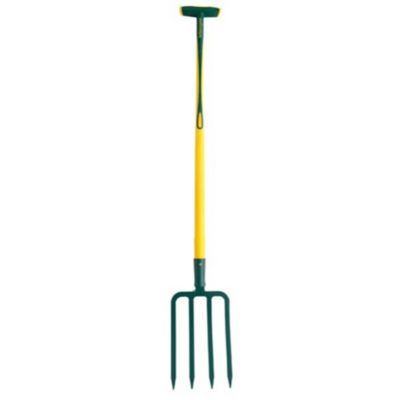 Fourche à bêcher Leborgne à douille 4 dents triangulaires 11mm manche béquille