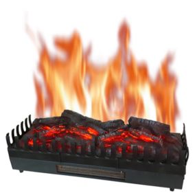 Foyer à bûches avec effet flammes XL pour cheminées
