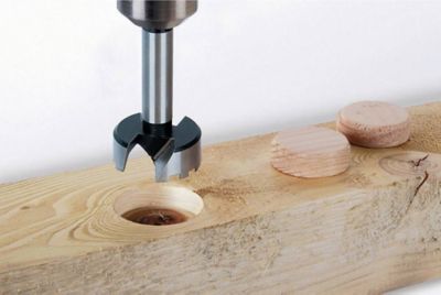 Wolfcraft 3374000 Fraise à Bois D'Encastrement Ø26mm Longueur 90mm - Pour Charnières Précises