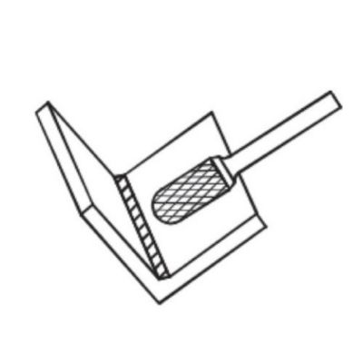 Fraise carbure cylindrique à bout rond 8 x 18mm longueur 60mm - HANGER - 151108