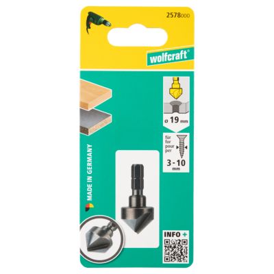 Fraise d'encastrement de têtes de vis Wolfcraft Ø 19 mm