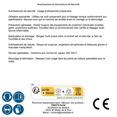 Fraise à Lamer HSS DIN 335 C - Métaux, s 90  D. 10.4 x Lt. 50 x d. 2.5 x Q. 6 mm x Z3 - Diamwood