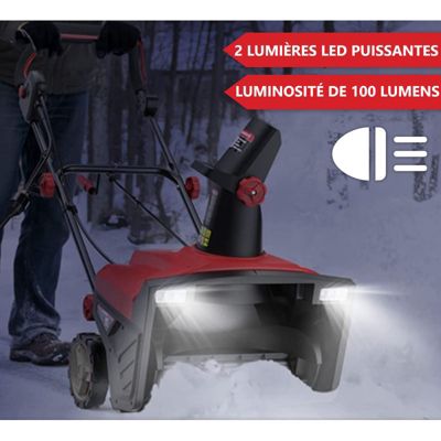 Fraise à neige électrique Souffleuse Déneigeuse 2300W largeur de travail 50cm 2500 tr min