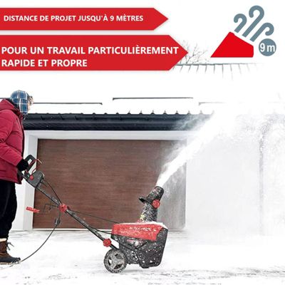 Fraise à neige électrique Souffleuse Déneigeuse 2300W largeur de travail 50cm 2500 tr min