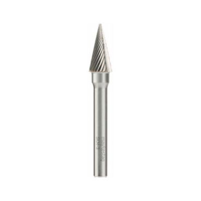 Fraise Rotative HM Tige Cylindrique Conique à Pointe Fine - Aciers, Inox D. 6 x Lt. 50 x Lu. 16 x Q. 6 mm - Diamwood