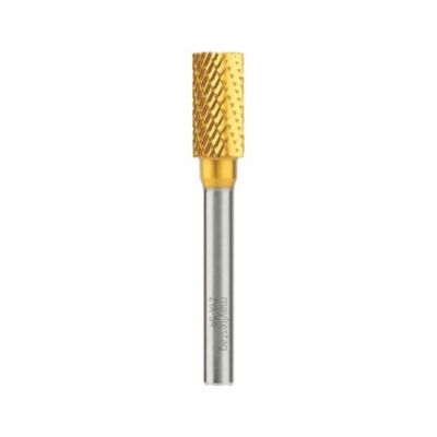 Fraise Rotative HM TiN Tige Cylindrique sans Coupe Frontale - Fontes, Aciers D. 8 x Lt. 65 x Lu. 20 x Q. 6 mm - Diamwood