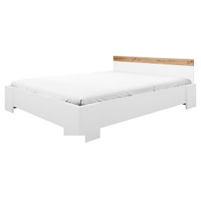 Francesco - lit - 160x200 cm - bois et blanc - Best Mobilier