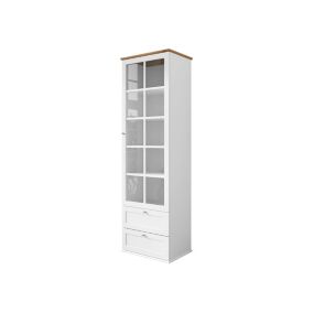 Francesco - vitrine - bois et blanc - 201 cm - Best Mobilier