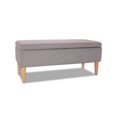 Frankystar Istanbul coffre ottoman 42L banc capitonne tissu grigio siderale