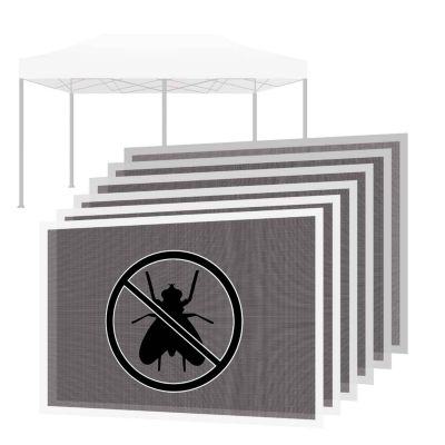 Frankystar Kit de 6 Panneaux de moustiquaire PVC Velcro Blanc 300x300x200H