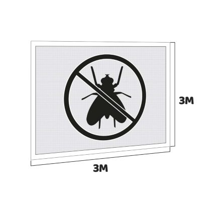 Frankystar Lot de 4 rideaux moustiquaire PVC 3x3 m, 300x300x200H cm