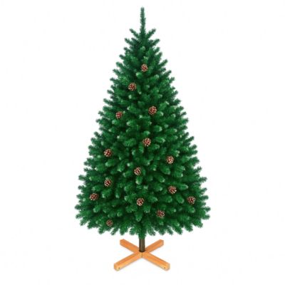 FRANKYSTAR Prancer Sapin artificiel enneigé 210 cm 1200 branches 70 pommes de pin