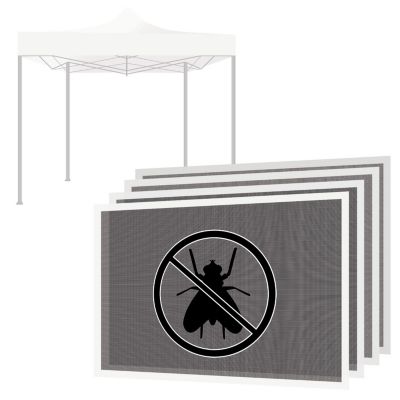 Frankystar Rideaux moustiquaires PVC 4 pieces 300x300x200 pour tonnelle de jardin 3x3 m