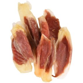 Friandise lamelles de lapin enveloppé de poulet Hapki BBQ pour chien 85 g sans gluten