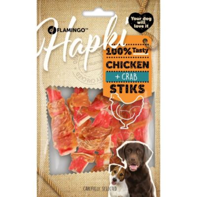 Friandises Hapki Bâton avec poulet et Crabe 85 g  pour chien