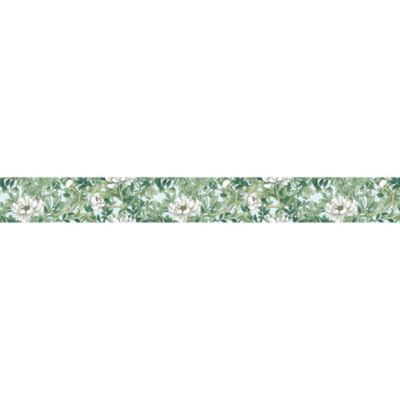 Frise décorative adhésive, frise william morris tendance feuilles et fleurs mélangées, 5 cm X 300 cm