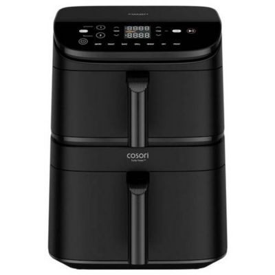 Friteuse à air chaud double 10,8 L CAF-DC121-ADER écran tactile noir, 7 programmes
