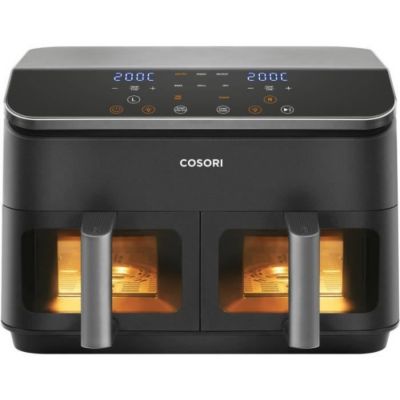Friteuse Electrique  sans huile COSORI - Dual Basket Chef Edition - Capacité 8,5L - 2 paniers - 8 programmes - 1750W - Noir