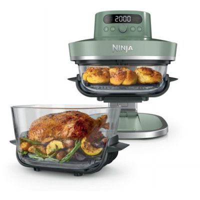 Friteuse Electrique  sans huile - NINJA - CRISPI PRO - Capacité 5,7 L + 2,3 L - 5 programmes - 2100 W - Vert