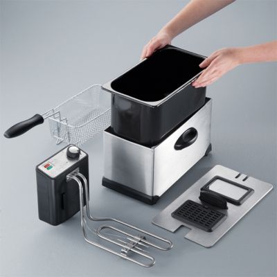 Friteuse Electrique - SEVERIN FR2431 - Capacité 3 L - Thermostat réglable - Inox brossé